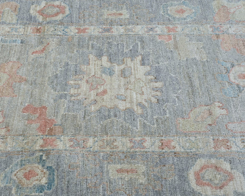 3x5 Gray Oushak Turkish Handmade Traditional Veg Dye Wool Area Rug